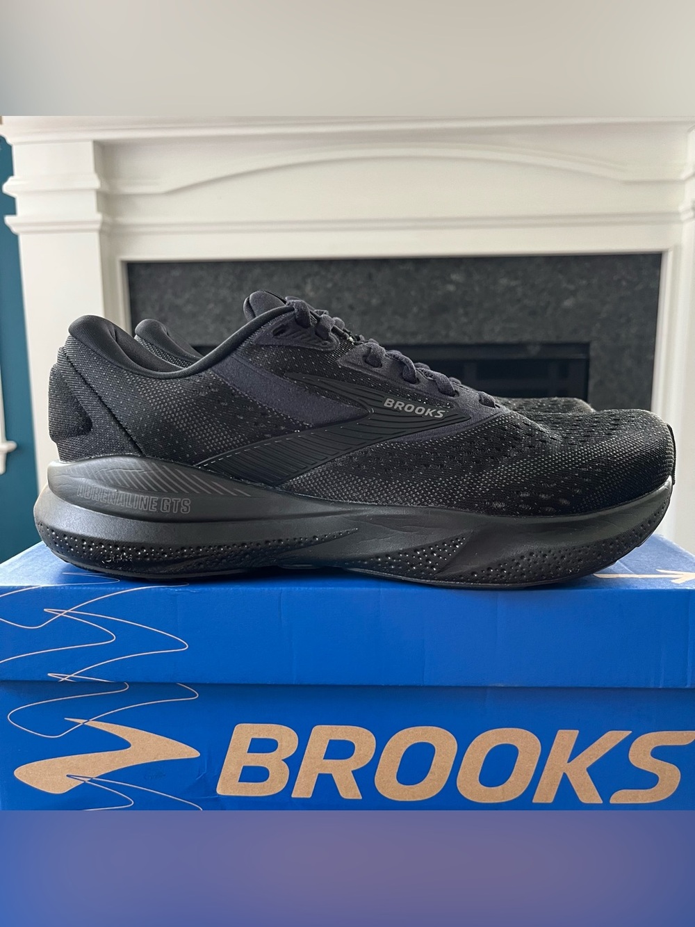 Brooks Adrenaline GTS 24 Men's 8 (4E) XWide Running Shoes Black/Black/Ebony